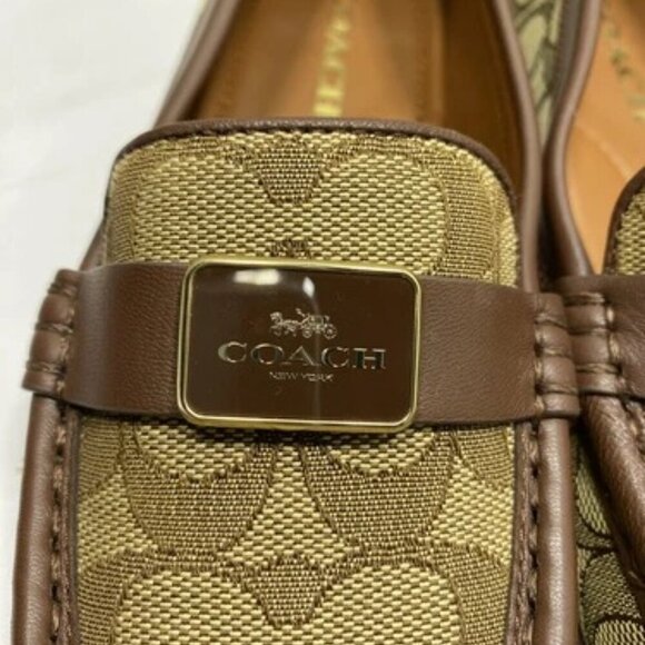 NEW COACH Women's Mona Driver Size 7.5 Signature Jacquard Cushioned Slip-On Flat - Picture 4 of 9